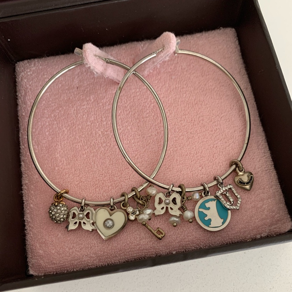 Juicy Couture Hoop Charm Earrings - Picture 4 of 5